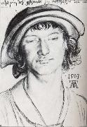 Albrecht Durer Young man with a cap oil painting on canvas